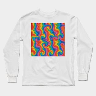 Rainbow Bright Swirls Long Sleeve T-Shirt